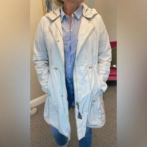 Moncler Beige Rain Jacket with Hood (Size: 5)